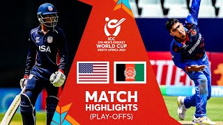 USA v Afghanistan  Match Highlights  U19 CWC 2024 [upl. by Leen716]