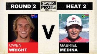 Round 2 Heat 2  Owen Wright vs Gabriel Medina [upl. by Schoenberg]