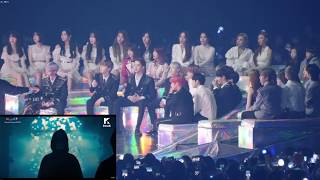 181201 MMA 2018 Artist Reaction to 방탄소년단 BTS FAKE LOVE amp IDOL WANNA ONE BLACKPINK IKON amp more [upl. by Rector]