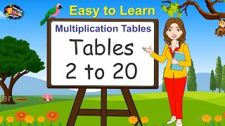 Tables 2 to 20  Times Tables  Multiplication Tables  Maths Tables [upl. by Ioves]