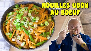 Nouilles UDON maison sautées au bœuf Le Riz Jaune [upl. by Byers181]