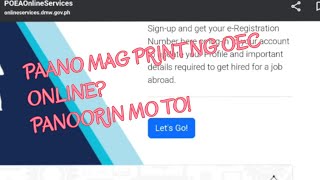 Paano kumiha ng OEC Online at mag print [upl. by Annawik193]