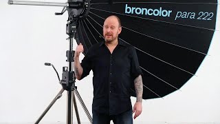 Broncolor Para Reflector HeavyDuty Tilt Head with Crank Handle [upl. by Naibaf]