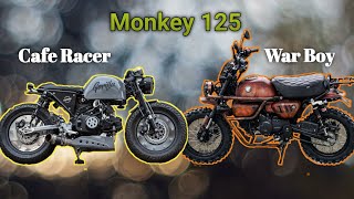 HONDA Monkey 125 Modified  Gorilla Cafe Racer and War Boy Scrambler by KSpeed [upl. by Flem]