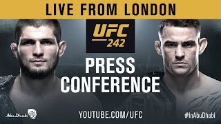 UFC 242 Press Conference Khabib vs Poirier [upl. by Amir]