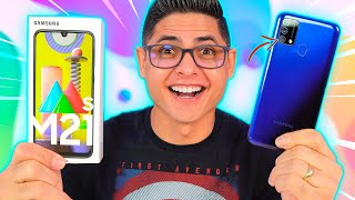 AGORA O BICHO VAI PEGAR Samsung Galaxy M21s chegou aqui Unboxing e Impressões [upl. by Eisso]