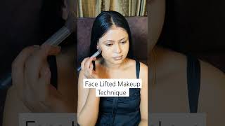 Face Lifted Makeup Technique using Contour 🤎makeup makeuptipsandtricks makeuphacks [upl. by Aisinut]