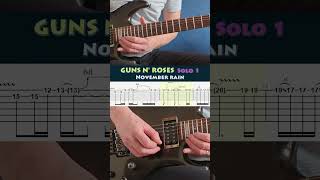 Guns N Roses  November rain solo 1  Guitar solo cover 25 guitarsolos gunsnroses slash [upl. by Ailemor]