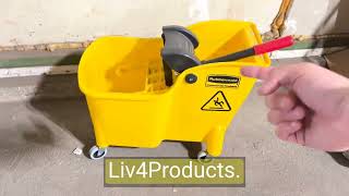 Honest review Rubbermaid Commercial Mop Bucket with Wringer on Wheels [upl. by Henley]