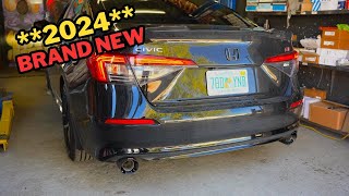 BRAND NEW 2024 Honda Civic Si Borla S type PERFORMANCE System Borla exhaust tips WARNING [upl. by Adnilasor]