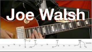 Joe Walsh Lead Guitar Lesson  Tutorial amp Tab [upl. by Og]