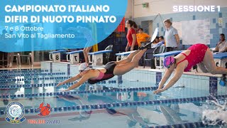 Campionato Italiano DIFIR di Nuoto Pinnato prima sessione  San Vito al Tagliamento PN [upl. by Melvyn]