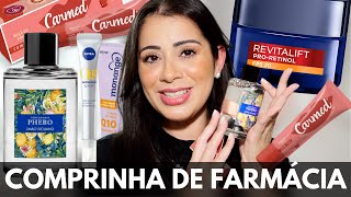 COMPRINHAS DE FARMÃCIA  Novidades NIVEA  CREME REVITALIFT LOREAL  CARMED COM COR  PHEBO E mais [upl. by Melquist466]