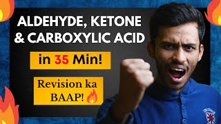 Aldehyde Ketone amp Carboxylic Acid Fast ONE SHOT🔥 40 Min Fast Revision  Class 12  NEET  JEE [upl. by Rosana]