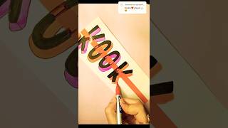 creative name lettering ideas 😍🌺shorts ytshorts art [upl. by Polik]