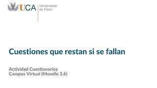 Cuestionarios Moodle 36 Preguntas que restan sin se fallan [upl. by Kohn]