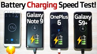 GALAXY NOTE 9 vs ONEPLUS 6 vs GALAXY S9 PLUS Battery Charging Speed Test 🔥 ITS FASTER [upl. by Novyaj]