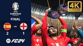 FC 24  SPAIN VS ENGLAND  FINAL  EUFA EURO 2024 4K [upl. by Edwine]