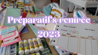 RENTRÉE 2023 Achats fournitures scolaires amp vêtements  création carnet liaison nourrice [upl. by Rairb]