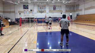 Salinas High School Boys Volleyball v Paso Robles set 4 [upl. by Adniroc]