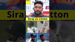 Mohammad Siraj EPIC RESPONSE to Litton Das ytshorts cricketshorts [upl. by Trilley196]