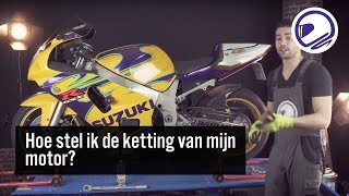 Hoe stel ik de ketting van mijn motor [upl. by Gnuhp]