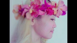 DIY Flower Crown Wreath Using Fresh Flowers Orchids Amaranthus ForgetMeNots [upl. by Ho552]