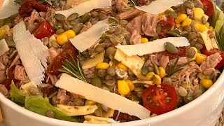 Salade de lentilles bien garnie idéal pour un dîner d’été سلطة العدس الغنية وجبة متكاملة للصيف [upl. by Walliw415]