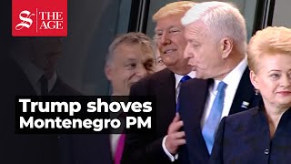 Donald Trump shoves Montenegro Prime Minister [upl. by Bow]