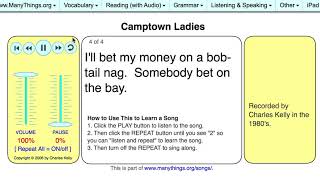 Camptown Ladies Learn a Song  Flash Player [upl. by Epolenep581]