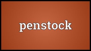 Penstock Meaning [upl. by Halivah]