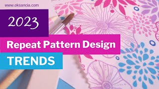 2023 repeat pattern design trends  graphic design trends [upl. by Ahsilaf]