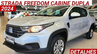 Nova Fiat Strada Freedom Cabine dupla 2024 chega por R116490 com muito Robustez e versatilidade [upl. by Ydnes]