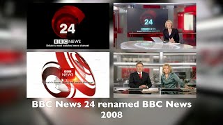 BBC News 24 rebrand to BBC News  21st April 2008  Old amp New [upl. by Airotnahs]