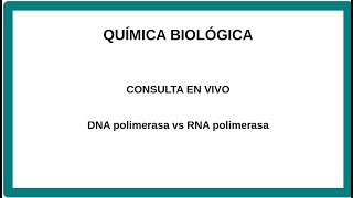 DNA polimerasa vs RNA polimerasa [upl. by Cori]