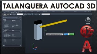 Talanquera AutoCAD 3D  Parking barrier  Parking Gate 3D [upl. by Yak414]