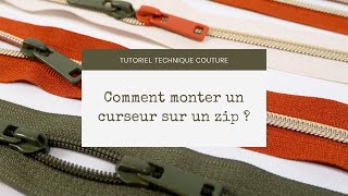 TUTO COUTURE  Comment monter un curseur sur un zip [upl. by Christie]