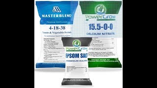 Hydroponic Nutrient Mixing masterblend fertilizer [upl. by Sualokcin]