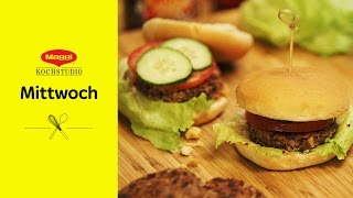 Bean Burger Rezept  MAGGI Mittwoch [upl. by Ecirtnahc]