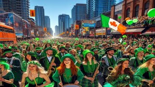 Toronto LIVE St Patricks Day Parade 2024 [upl. by Warram131]