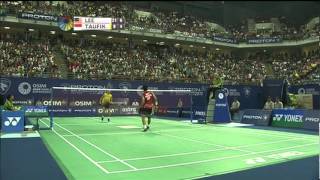 F  MS  Lee Chong Wei vs Taufik Hidayat  2011 Proton Malaysia Open [upl. by Neirb]