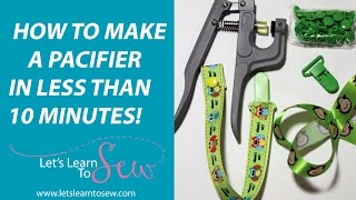 How To Make A Pacifier Clip From Ribbon [upl. by Caitrin]