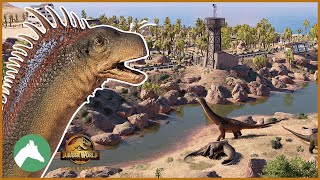 Alamosaurus Enclosure  Jurassic World Evolution 2  Desert Park [upl. by Dyanna190]