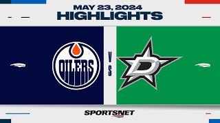 NHL Game 1 Highlights  Oilers vs Stars  May 23 2024 [upl. by Gerbold227]