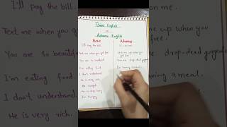 Basic vs Advance English thegrammariansadiat basicenglish [upl. by Roana]