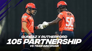 Rahmanullah Gurbaz X Sherfane Rutherford 105 Partnership  Day 12  Player Highlights [upl. by Norton]