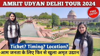 Amrit udyan rashtrapati bhavan 2024  mughal garden delhi  Amrit udyan 2024 amrit udyan delhi vlog [upl. by Aisatnaf]