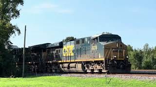 CSX ES40DC 5276 w Warbling K5HL Leads M28029 on 73124 [upl. by Bastien]