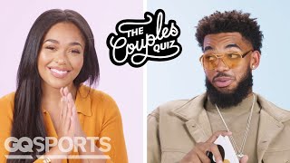 KarlAnthony Towns amp Jordyn Woods Take a Couples Quiz  GQ Sports [upl. by Marisa]