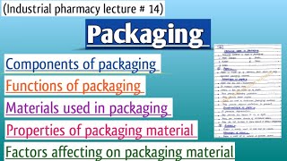 packaging l components of packaging l functions of packaging l materials used in packaging l [upl. by Cima]